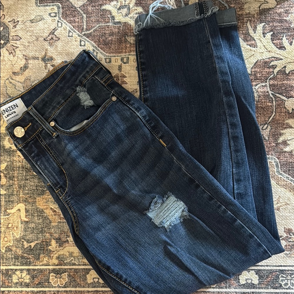 Levi's Women's Distressed Blue Jeans